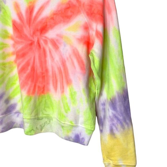Re/done Tie Dye Cotton Jersey Sweatshirt - Picture 5 of 12